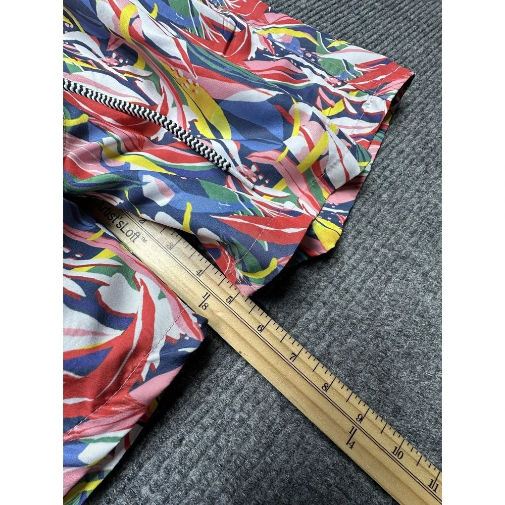 Boardies Apparel Swim Trunks Mens Small Multicolor Tropical‎ Floral Mesh Lined